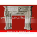 hunan white marble fireplace